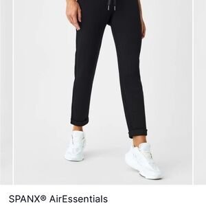 SPANX Black Jogger Track Pants with Elastic Waistband